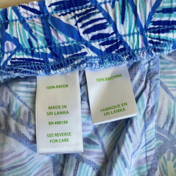 Lilly Pulitzer Katia Shorts Bennet Blue Lets Mango Engineered Lightweight Sz S - Picture 16 of 16